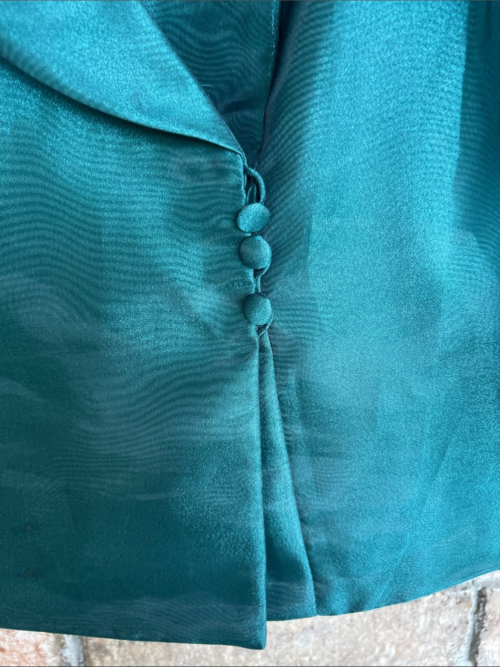 Alex Evenings Shimmering green jacket formal wear size medium - Picture 9 of 12